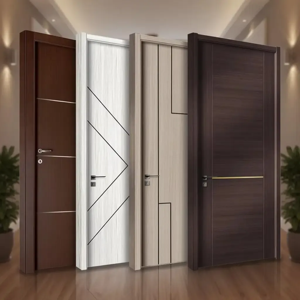 Flush wooden door